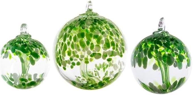 Dale Tiffany Hand Blown Glass, 6" Diameter Celtic, Tree of Life Collection, Witch Globe Hanging Garden Indoor/Outdoor Decorative Ornament Gazing Ball