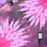Pink Christmas String Lights - 2 Pack 150 LED