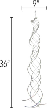 In the Breeze Mylar Spinner Silver Turbulance — 36" Long