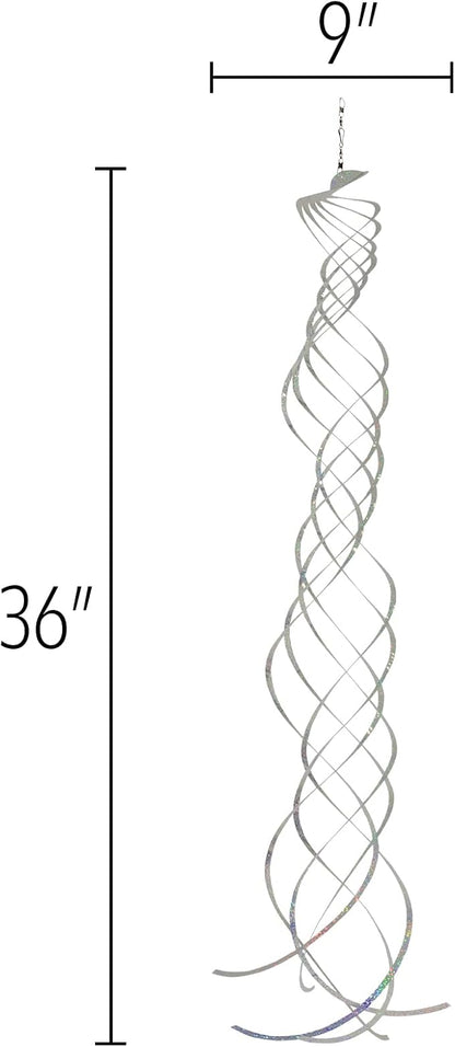In the Breeze Mylar Spinner Silver Turbulance — 36" Long