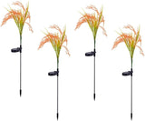Beaupretty 4pcs Solar-Powered LED Chic Grain-Inspired Light Garden Pathway In-ground Lawn Decor Outdoor Yard Lighting for Patio and Park