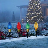C9 LED Christmas Pathway Lights 7Ft - Multicolor, Connectable