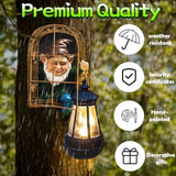Garden Gnome Statue - 10" Solar Light Outdoor Decor