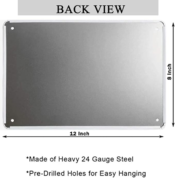 Funny Gifts Garage Signs Man Cave Decor For Men Home Bar Accessories Outdoor Warning Sign 12x8 Inch