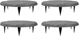 4Pcs 15.71in Garden Stepping Stones, Polypropylene Resin Step Stones with Ground Stakes, Pavers Decorative Walkway, Outdoor Walkway Stake Into The Ground for Lawn Garden Pathway