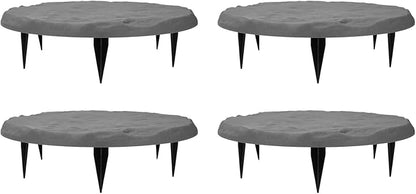 Zerodis Round Decorative Polypropylene Stepping Stones with Ground Stakes Outdoor Pathway Stones Stable Installation Decorative Landscaping Stepping Stones (Round)