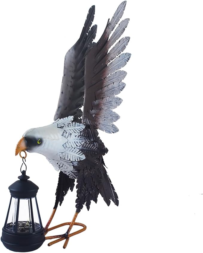 Solar Lights Animal Statue Metal Sculpture Rooster Ornaments Garden Decoration Metal Yard Art for Patio Lawn Backyard Outdoor Decoration (CS029)