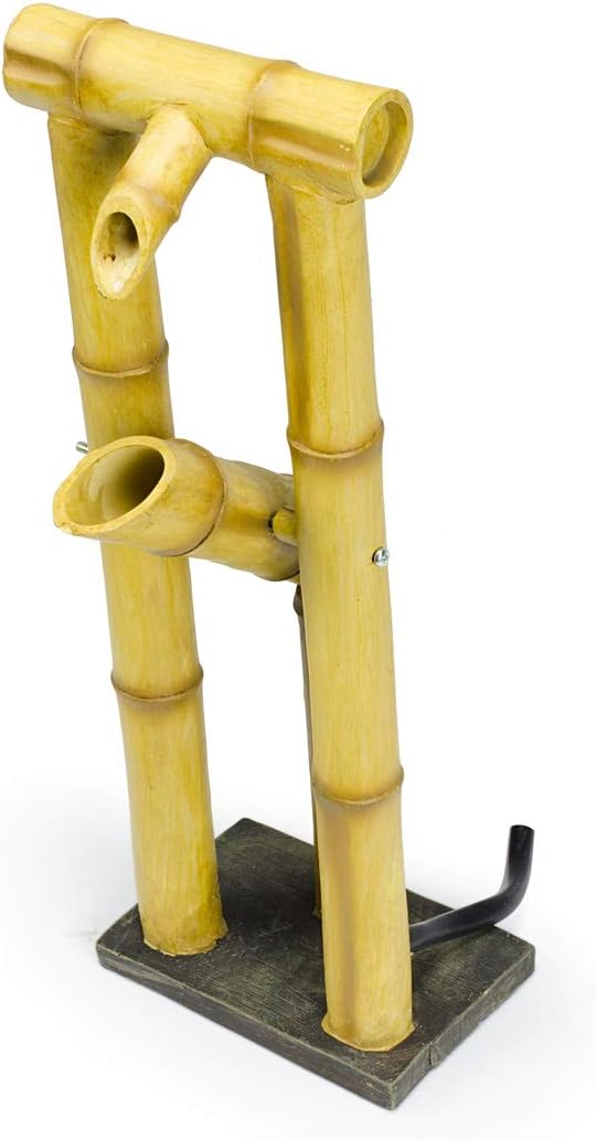 Aquascape Deer Scarer Bamboo Fountain Fountain for Ponds and Water Gardens, Shishi-Odoshi Inspired, Poly-Resin | 78306