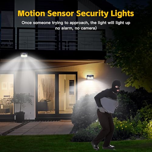 Solar Lights Outdoor, Motion Sensor Security Light, 178 LED, 4 Pack