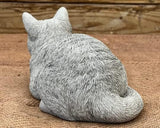 Cute Laying Kitty Resting Cat Statue Sleeping Cat Figurine Pet Memorial Stone Cat Concrete Garden