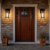 Outdoor Wall Light - Modern Black Waterproof Sconce, E26 Socket