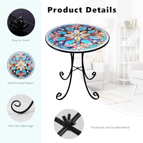 18" Mosaic Side Table Outdoor