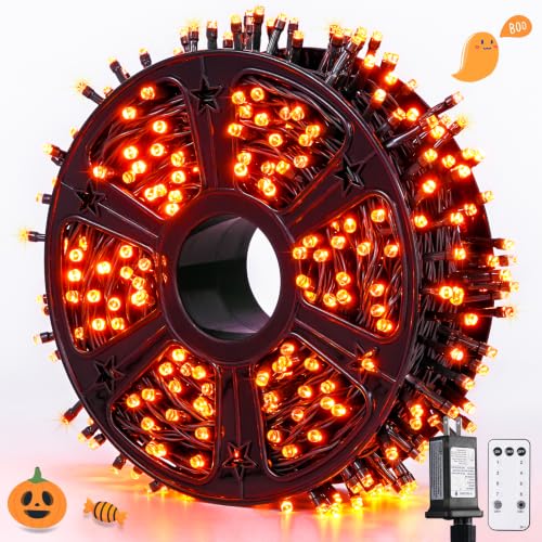 500 LED Orange Halloween String Lights - 173ft with Remote