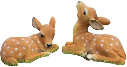 Garden Ornaments Decor Statue Outdoor,for Friends Gifts Art Ornaments Decor Crafts Figurines Collectible Prop Vivid Animal Figurines Arts Real Life Fallow Deer Statue Fawn Resin Sculpture