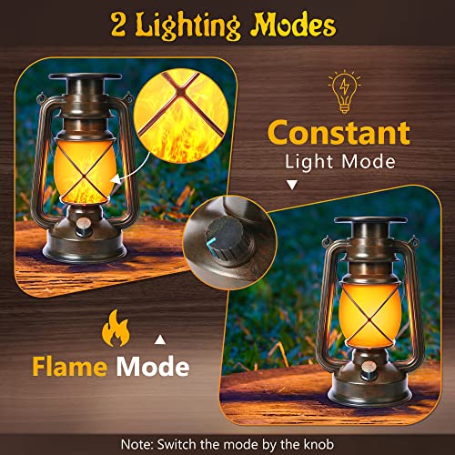 Solar LED Lantern - Bronze Vintage, 2 Pack