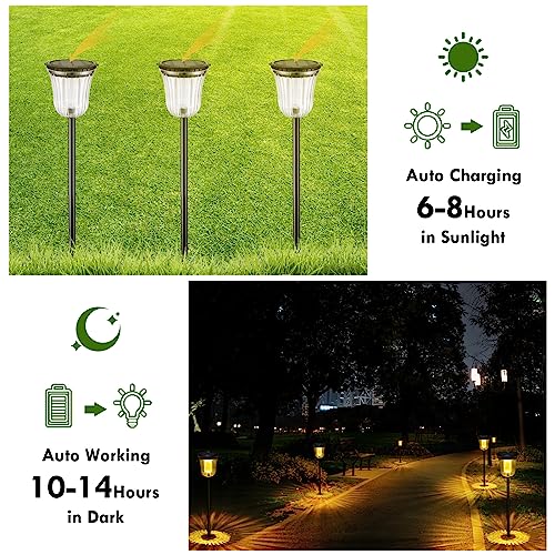 Solar Pathway Lights - Waterproof, 4 Pack