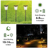 Solar Pathway Lights - Waterproof, 4 Pack
