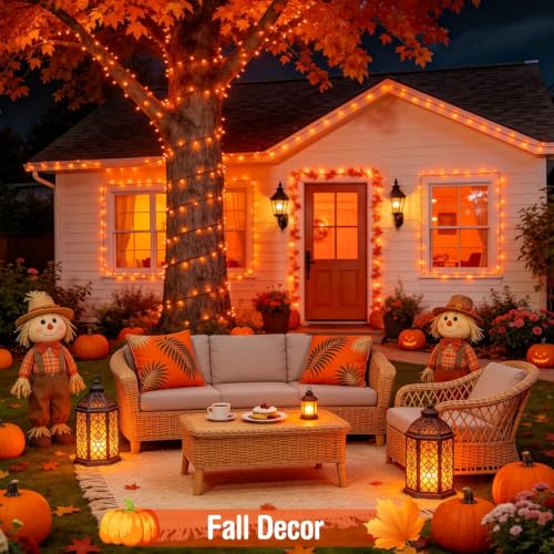 500 LED Orange Halloween String Lights - 173ft with Remote