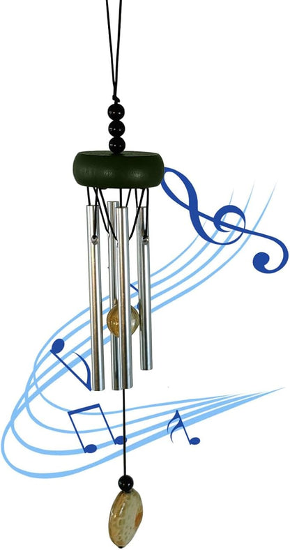 Small Wind Chimes for Outside,Mini Wind Chimes for Indoor,with Wind Catcher, Suitable as A Gift,Christmas Windchimes Indoors Gifts for Unisex (Green)