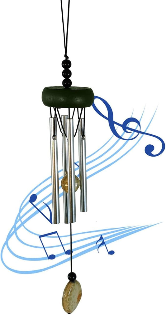 Small Wind Chimes for Outside,Mini Wind Chimes for Indoor,with Wind Catcher, Suitable as A Gift,Christmas Windchimes Indoors Gifts for Unisex (Green)