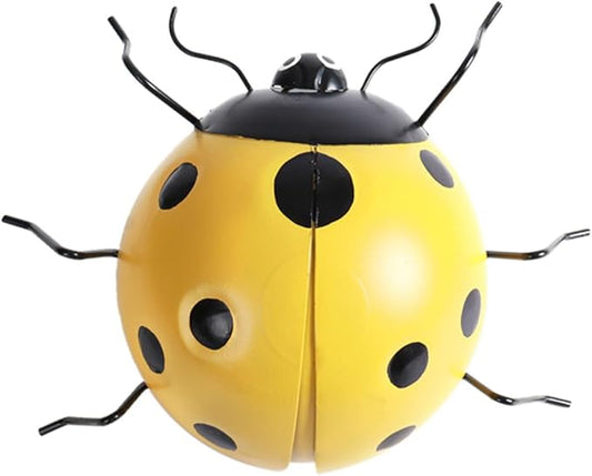 Homoyoyo Large Artificial Ladybug Pendant Creative Iron Garden Ornament for Home Decor Holiday Garden Lovers and Ladybug Enthusiasts