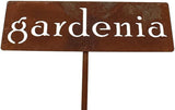 Classic Metal Garden Markers 19 Inches Tall (gardenia, Naturally Rusted)