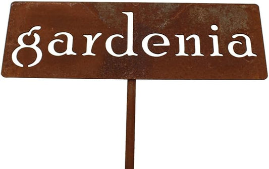 Classic Metal Garden Markers 19 Inches Tall (gardenia, Naturally Rusted)