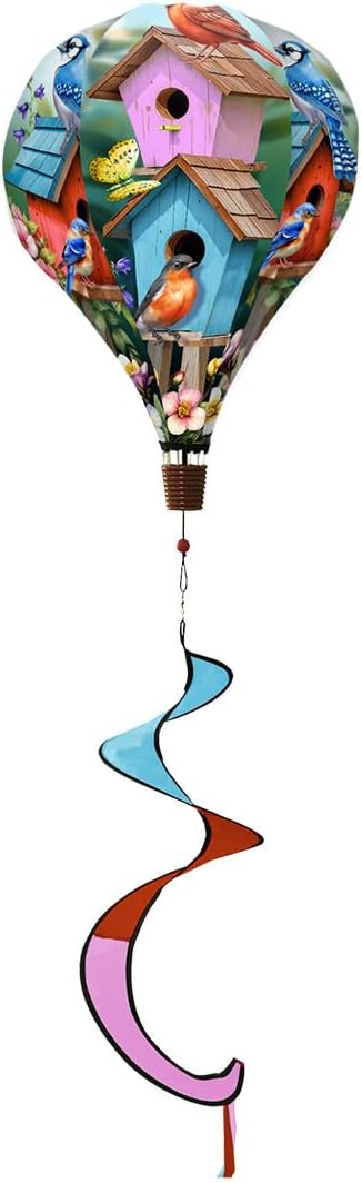 Briarwood Lane Spring Celebration Birdhouses Hot Air Balloon Spinner