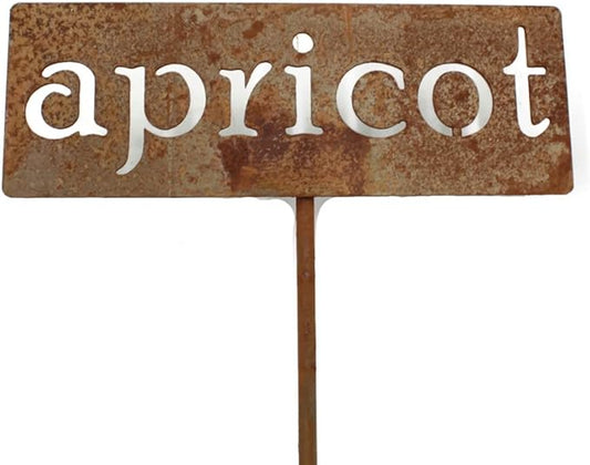 Classic Metal Garden Markers 19 Inches Tall (apricot, Naturally Rusted)