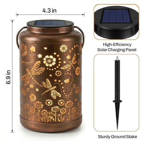Dragonfly Solar Lantern with Ground Stake