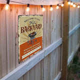 SCAZOMV Welcome To Our Backyard Sign 8" X 12" Funny Patio Outdoor Pool Backyard Bar Sign Decoration Farmhouse Sign Home Decor Wall Art