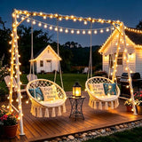 Joomer Camping String Lights - 33FT 100LED Rechargeable Warm White