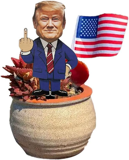 WVT Trump Yard Sign 2024 President Trump Middle Finger Yard Sign Funny Lawn Signs Outdoor Yard Decor