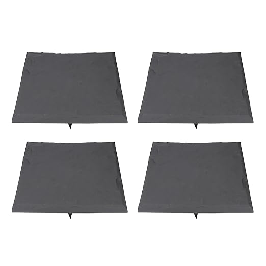Keenso Unique Textured Stepping Stones, Weatherproof Garden Decoration for Outdoor Walkways (Gray)