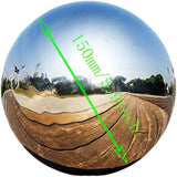 Stainless Steel Gazing Ball, Mirror Polished Hollow Ball Reflective Garden Sphere, Floating Pond Balls Seamless Gazing Globe for Home Garden Ornament Decorations (15CM X 1PCS)