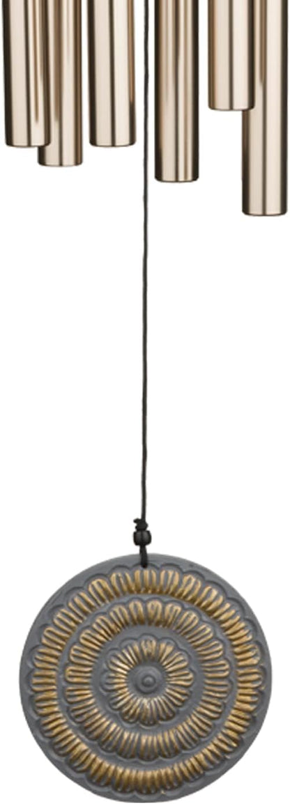 Regal Art & Gift Garden Medallion Chimes - Outdoor Decorative Metal Hanging Chime - Relaxing Sound for Yard, Patio, Porch or Garden - Gold