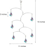 DIY Crystal Sun Catcher Wind Chime, Hanging Prisms Rainbow Maker Suncatcher for Home and Garden Decoration (FL-50AB-6FY)