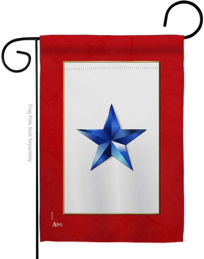 Veterans American Flags For Outside House Blue Star Wall Hanging Decor Home Independence Day Cemetery Decoration For Grave Memorial Yard Sign 4th Of July Poster Door Canvas USA Poster Gifts