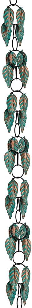 dreamysoul Rain Chains for Outside, 7.87FT Metal Leaf Adjustable Rain Chain, Decorative Rain Catcher Chains for Gutters, Downspout, Eaves, Drainage