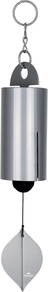 Woodstock Chimes Heroic Windbell Wind Chime for Outside 24" Medium Silver,Deep Tone Sound, Outdoor Decor for Patio, Porch, Garden HWMY