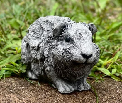 Guinea Pig Figure Garden Statue Concrete Backayard Decor Guinea Pig Statue Backyard Farm Animal Outdoor Sculpture