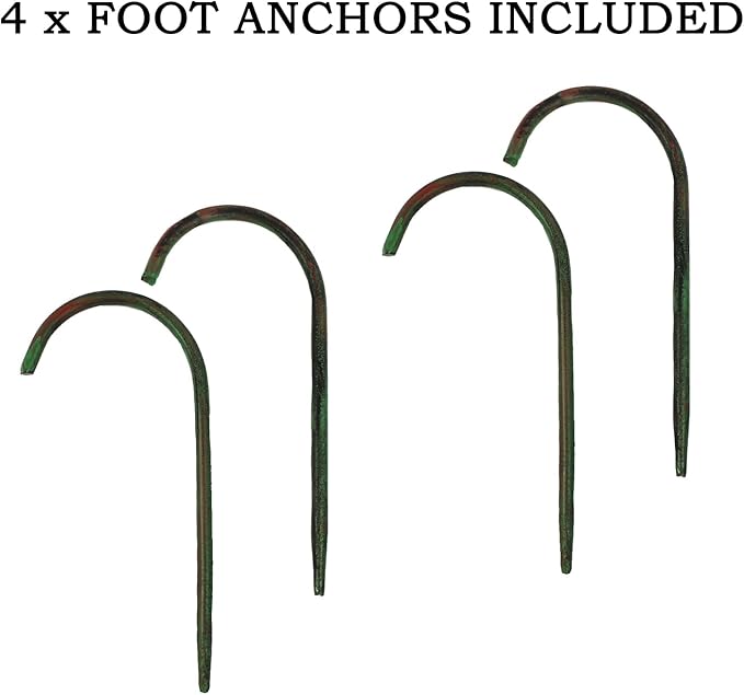 Seraphic Cast Iron Metal Crane/Heron Bird Garden Art Sculptures Statues for Indoor or Outdoor Lawn Decor, Antique Green, Set of 2