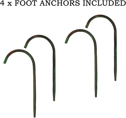 Seraphic Cast Iron Metal Crane/Heron Bird Garden Art Sculptures Statues for Indoor or Outdoor Lawn Decor, Antique Green, Set of 2