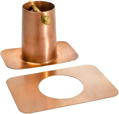 Monarch Rain Chains Pure Copper Lotus Rain Chain with Gutter Adapter, 8.5 ft Decorative Downspout Replacement & Copper Rain Chain Gutter Adapter