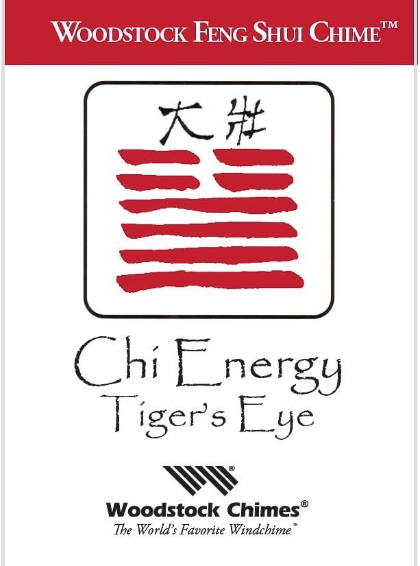 Woodstock Chimes Signature Collection, Woodstock Feng Shui Chime, 41'' Chi Energy Tiger's-Eye Eastern Energies Wind Chimes for Outdoor, Patio, Home or Garden Décor (CET)