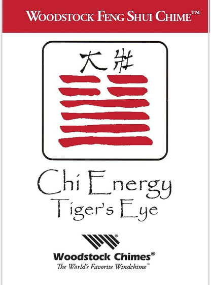 Woodstock Chimes Signature Collection, Woodstock Feng Shui Chime, 41'' Chi Energy Tiger's-Eye Eastern Energies Wind Chimes for Outdoor, Patio, Home or Garden Décor (CET)