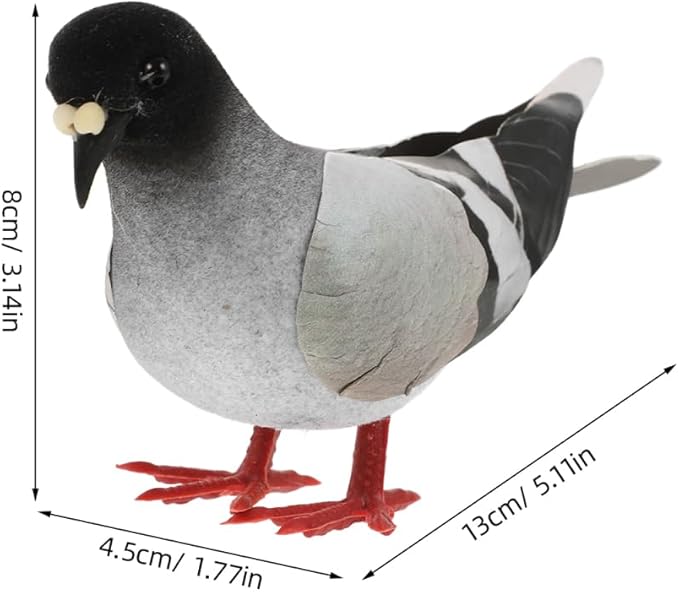 5Pcs Realistic Simulation Pigeon Models Imitation Pigeons for Home and Garden Decor Lifelike Ornamental Birds for Indoor and Outdoor Use for Photography Props