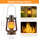 4 Pack Bronze LED Lanterns - Dancing Flame, Battery-Powered, Remote
