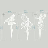 Garden Decoration Fairy Metal Flower Fairy 3-Piece Set Suitable for Yard, Flower Pot, Lawn, Flower Bed Decoration Gifts