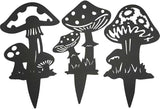 Decorative Garden Stakes， Fairy Garden Stakes, Butterfly Fairy Stakes for Weather Resistant Black Metal Outdoor Decorative Art for Women Gift (Matte Black, 3P-C)